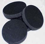 6"-6H x 5/8" thick very soft gray foam Loop/Hook Interface Pad for 6-H Hook-on-discs