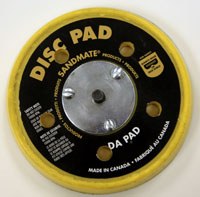 6" DA6-hole vac Straight Cut pad 5/16"-24 PSA  