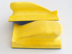 2 3/4" x 51/4"  T-Hook backed & ergonomically shaped Palm Sander for Non woven Abrasive sheets