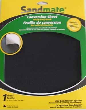 9" x 11" Sticky back Hook-on conversion sheet to convert your own tool to Hook on abrasives