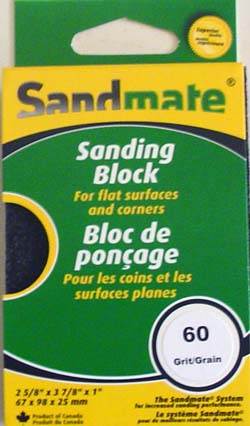 2 5/8"x 3 7/8"x 1" Multipurpose Sanding Block Grit 60